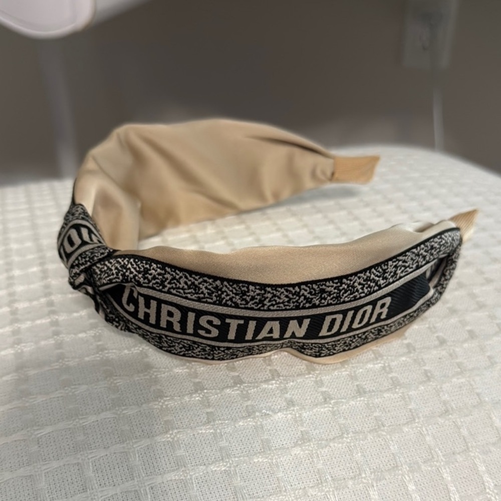 2 Dior Headbands Beige and Black
